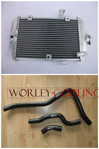 aluminium radiator & hose for Yamaha RAPTOR YFM 660 YFM660R 01-05 02 03 04 BLACK - Bild 1 von 11
