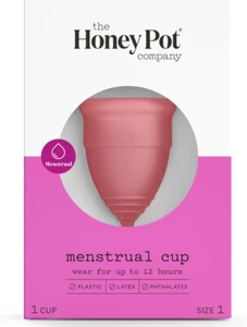 The Honey Pot Company, Silicone Menstrual Cup Size 1 for Light-Medium Flow - 1ct - Picture 1 of 4