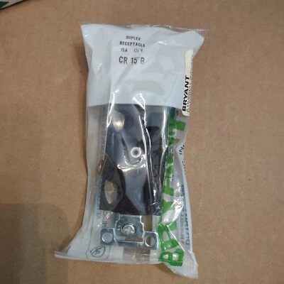 Receptáculos dúplex de hoja recta Bryant CR15B 15A grado especificado, marrón (caja 10) Foto 1 de 3