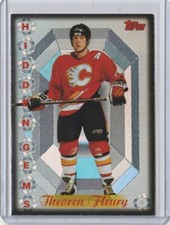 1995-96 Topps Theoren Fleury Hidden Gems Insert #1HG Near Mint