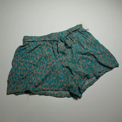 Bebop шорты женщин большой легкий бирюзовый желтовато-коричневый вискоза пояс галстук Flowy Beach новый с Ярлыками - Изображение 1 из 4