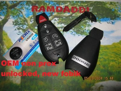 1 OEM Desbloqueado 08/20 Dodge Caravan 08/15 Ram Van 56046709 Fobik Llavero Control Remoto Foto 1 de 3