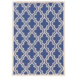Silhouette Quatrefoil Navy & Ivory 2x3, Rug - Picture 1 of 1
