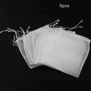 Lot 5pcs Nylon Straining Bag Fine Mesh Home Brew Beer Wine Cider Dry Hop White - Picture 1 of 11
