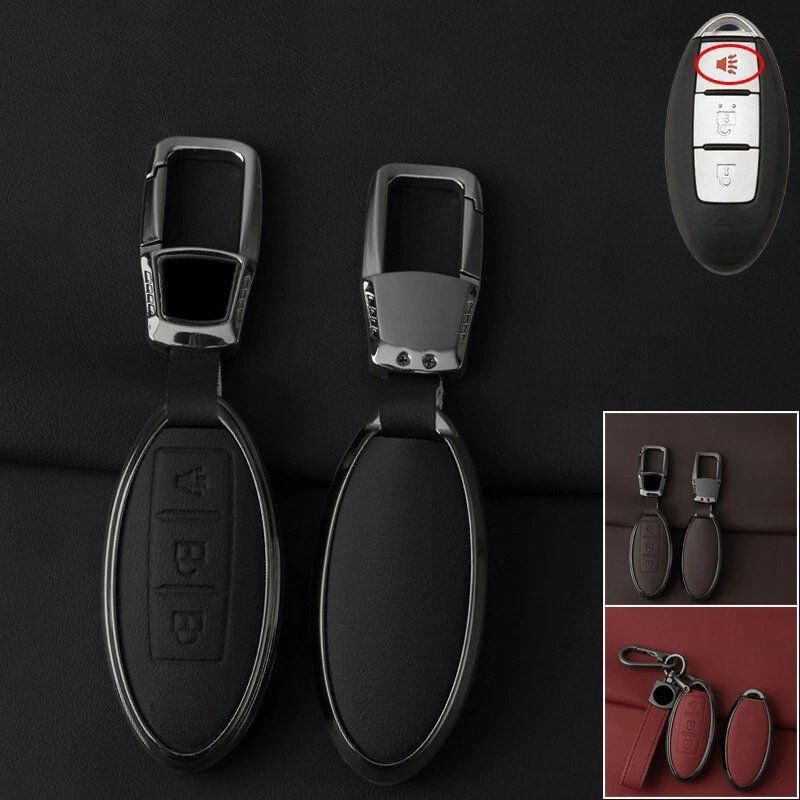 Funda para llavero de cuero de aleación de zinc para Nissan Qashqai March X-Trail 370Z Foto 1 de 4