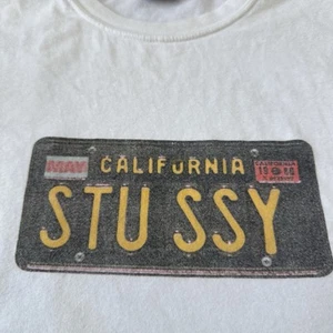 Vintage Stussy Shirt Herren Gr. XL 90s Skate Nummernschild RAR Surf California - Bild 1 von 6