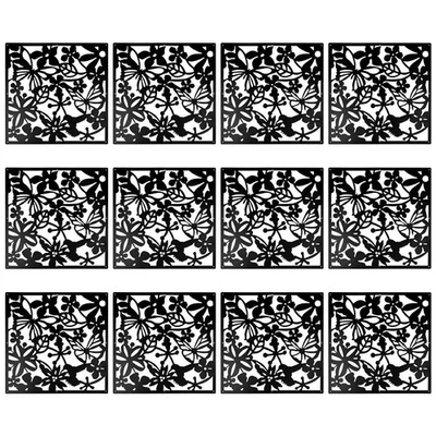 12件装悬挂房间分隔屏PVC面板隔断窗帘DIY卧室装饰 — 第 1/4 张图片