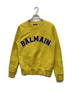 Balmain Logo Sweatshirt Unisex Cotton Top Black - Picture 1 of 5