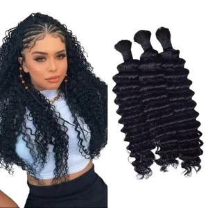 Deepwave- 100% Vietnamese Virgin Bulk Human Hair For Boho Style Braids - Picture 1 of 9