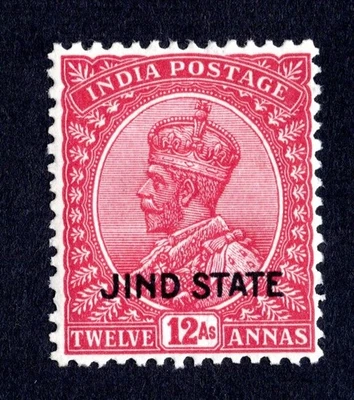 India 1927 Jind State sello Gibbons #97 MH CV $34 Foto 1 de 2