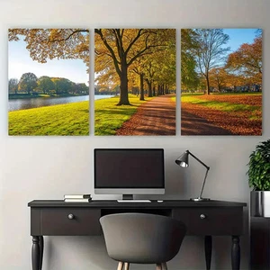 3pcs Haarlem Travel Kenaupark Netherland Scene Wall Art Canvas Unframed/Framed - Imagen 1 de 9