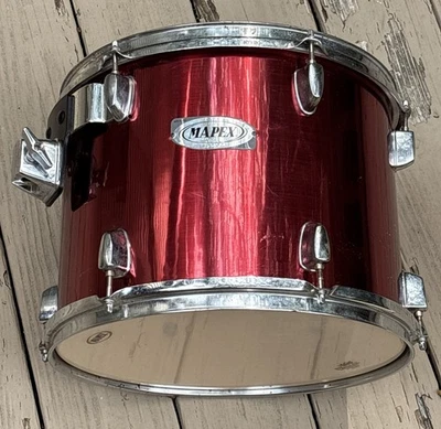Mapex 13” Rack Tom Metallic Red Steel Wrap - Image 1 of 4