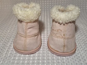 Vintage Build-A-Bear Kunst-Wildleder rosa Stiefel Schuhe Kleidung Accessoires BABW Wear - Bild 1 von 11