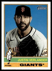 2025 Topps Heritage Justin Verlander #317 1976 Design Giants Baseball Card - Picture 1 of 2