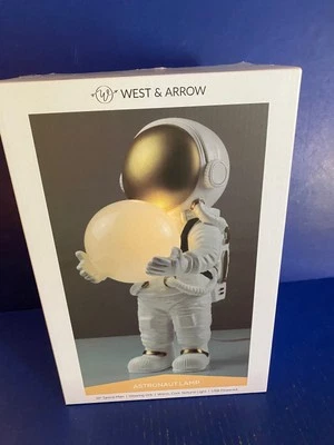12 " Spaceman Creative Bedroom Bedside Astronaut Lamp West & Arrow USB NIB - Image 1 of 4