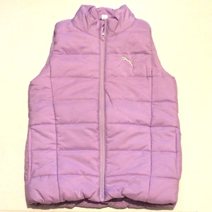 Puma Girl Size M 10 12 Padded Vest Puffer With Zip Insulated Pockets Purple - Picture 1 of 10