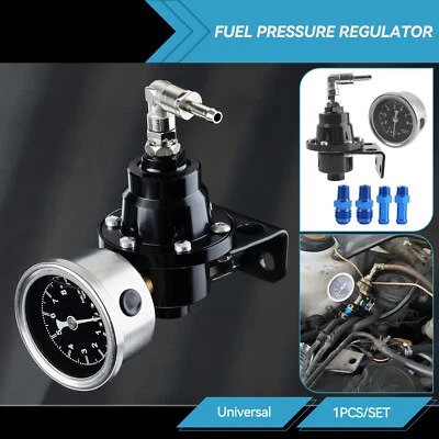 6AN Fuel Pressure Regulator Kit - with Return Universal and Adjustable. Foto 1 de 4