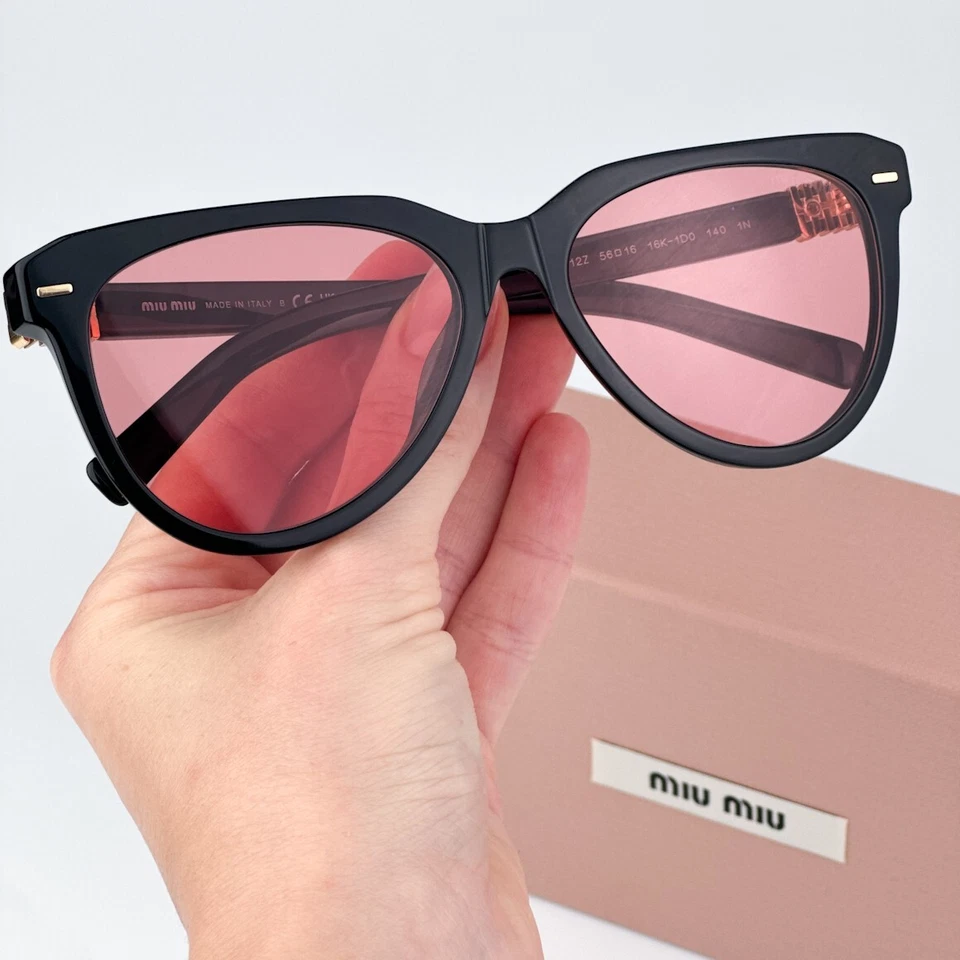 Miu Miu Women Sunglasses Black Red Phantos MU12ZS 16K1D0