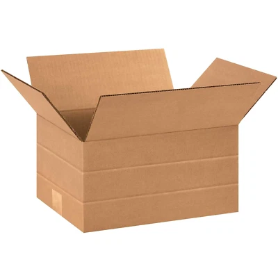 25 12" X 9" X (2",4",6") Multi-Depth Corrugated Boxes - Image 1 of 4