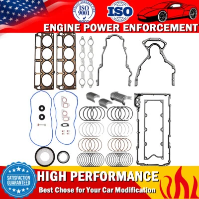 Kit de reconstrucción de motor-rodamientos y juntas para Chevy GMC Sierra LS1/LS6 4,8 L 5,3 L V8 Foto 1 de 4