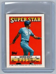 1988 Topps Aufkleber #41 George Brett Super Star Rücken - Bild 1 von 2