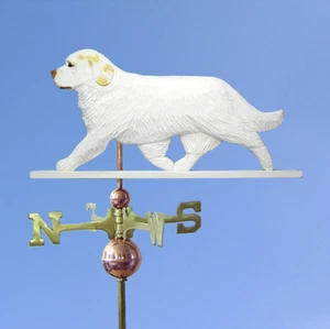 Clumber Spaniel handgeschnitzt handbemalt Lindenholz Hund Wetterfahne Zitrone - Bild 1 von 1