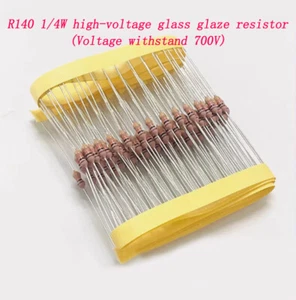 R140 High Voltage Glass Glaze Resistance 1/4W 6.2M10M15M20M22M30M33M40M50M Mbps - Picture 1 of 5