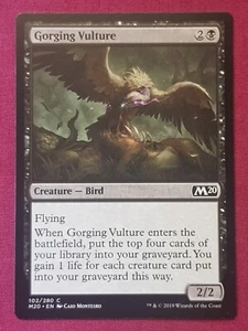 Magic The Gathering 2020 CORE SET M20 GORGING VULTURE black card MTG - Picture 1 of 2