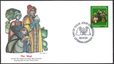 🍁Canadá #975 "Christmas Three Wise Men" Nueva Cubierta Fleetwood 1982 Foto 1 de 2
