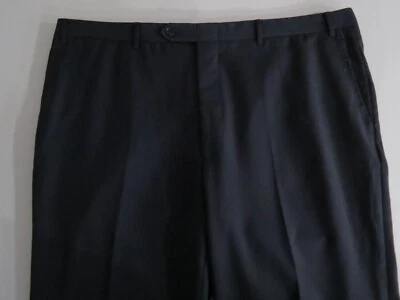 Pantalones de vestir Current Canali 1934 Italia tejido whipcord azul marino frente plano 42 Foto 1 de 4