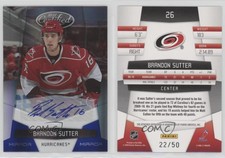 2010-11 Certified Mirror Blue Signatures /50 Brandon Sutter #26 Auto