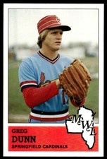 1983 Fritsch Springfield Cardinals Greg Dunn Springfield Cardinals #14