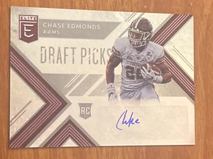 2018 Elite RC Draft Picks Signatures Chase Edmonds Autograph #182 Fordham - Picture 1 of 2