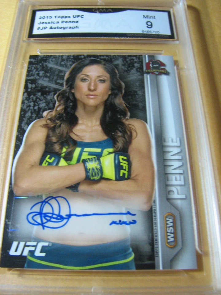 JESSICA PENNE 2015 TOPPS UFC CHAMPIONS AUTOGRAPH AUTO # JP GRADED 9 L@@@K - Image 1 of 1