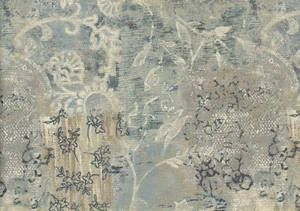 1 Sample David Rothchild Fabric Porcelain Sage Aqua Gray Gold Drapery Uph - Picture 1 of 4