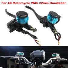 Left + Right Motorcycle 7/8" 22MM Handlebar Brake Pump Hydraulic Clutch Oil Cup