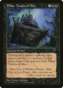 Pillar Tombs of Aku Visions NM/EX Spanish MTG CARD