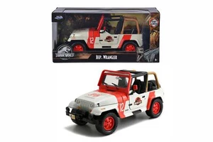 Jurassic Park Jeep Wrangler 1:24 Model JADA TOYS - Foto 1 di 1