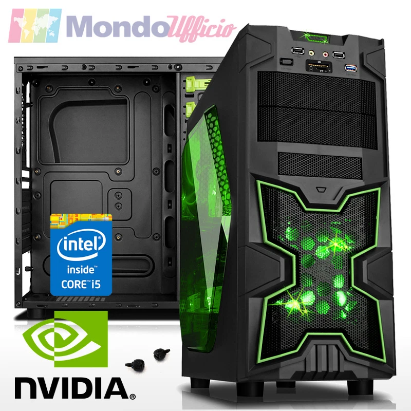 PC Computer GAMING Intel i5 7400 - Ram 8 GB DDR4 - SSD 240 GB - GTX 1050 2 GB - Immagine 1 di 1