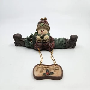 Vintage Schneemann in Splits Regal Sitter Harz Winter Deko HoHo gebraucht - Bild 1 von 12