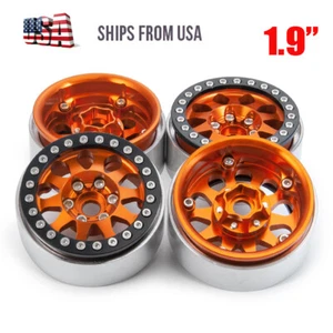4Pcs ALLOY 1.9" Beadlock Wheel Rims For 1:10 RC Crawler SCX10 D90 CC01 TRX4 TRX6 - Picture 1 of 12
