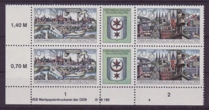 Briefmarken DDR Mi Nr. 3338-39 ** Druckvermerk DV WPD 4 b387 - Picture 1 of 1
