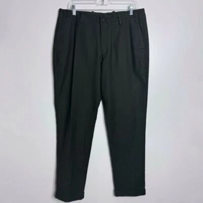 Pantalones de sarga para hombre Massimo Dutti calce relajado en verde caqui talla 32 nuevos con etiquetas Foto 1 de 4