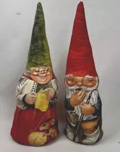 Vtg book of gnomes Gnome Set Uniebock Plush stuffed shelf floor sitter 1979 - Picture 1 of 13
