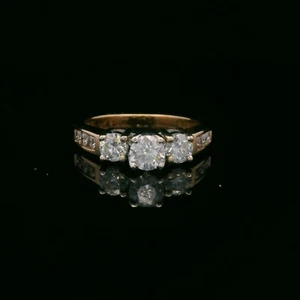 14KT Yellow Gold 1.00cttw Diamond Ring – Size 6.5 – 4.54g - Picture 1 of 9