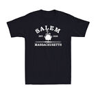 Salem Massachusetts EST 1626 Cauldron Letters Halloween Men's Cotton T-Shirt