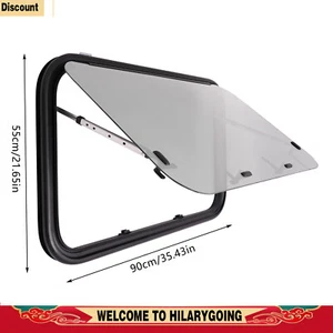 RV Push-out Window RV Clear Exit Window opens At 65°, W/ Window Screen - Zdjęcie 1 z 45