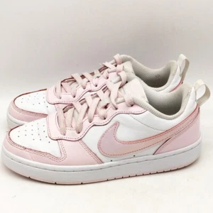 Nike COURT BOROUGH LOW 2 4y Womens Barbie White Pink Foam DQ0492-100 - Picture 1 of 6