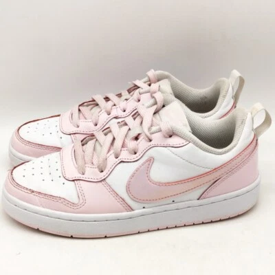 Nike COURT BOROUGH LOW 2 4y Womens Barbie White Pink Foam  DQ0492-100  - Image 1 of 4