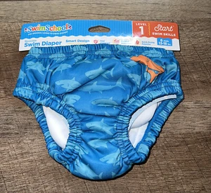 1 Swim School Reusable Swim Diaper Level 1 6 Month Boy 13-18 Lbs Baby - Picture 1 of 5